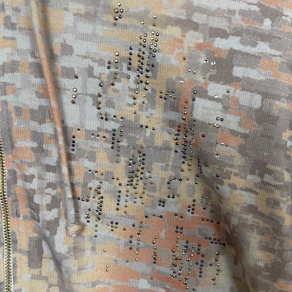 Chico’s Zenergy Women's Kimono Sleeve Rhinestone Lightweight Zip Up Top Size XL - Picture 4 of 10